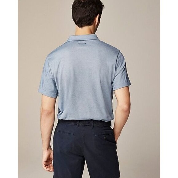 J. Crew Coolmax Polo Shirt Mens LT Blue Casual Sports Elevated Basic Comfort NWD - Picture 11 of 12